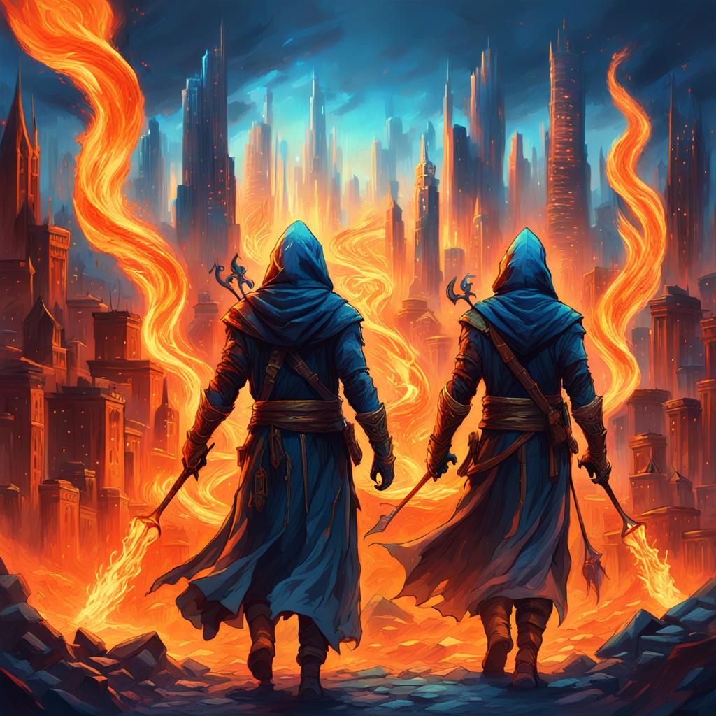 Epic Fantasy Cityscape at Dusk