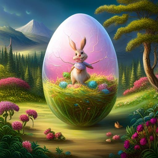 Easter Bunny Escapes Colorful Egg Jail