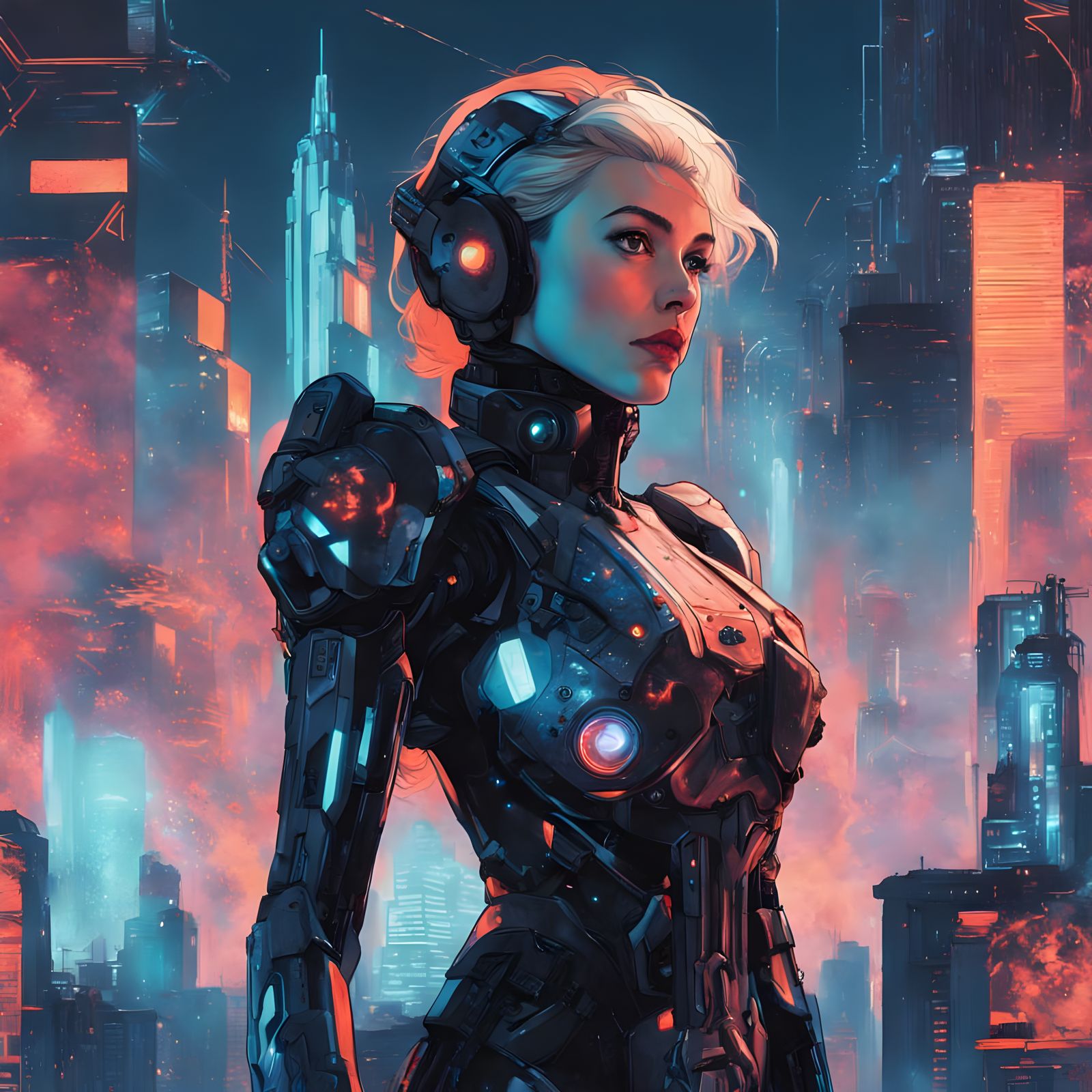 Soldier in battle armour