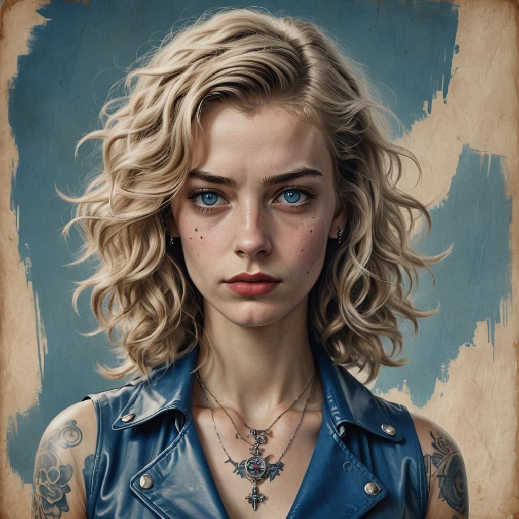 Hyperrealistic Portrait of a 1940s French Woman