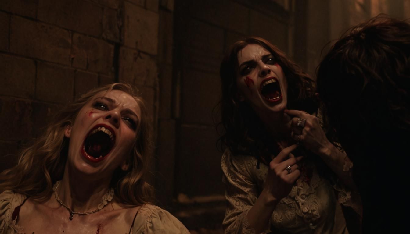 Gothic Vampire Illustration of Mary J. Watson and Gwen Stacy