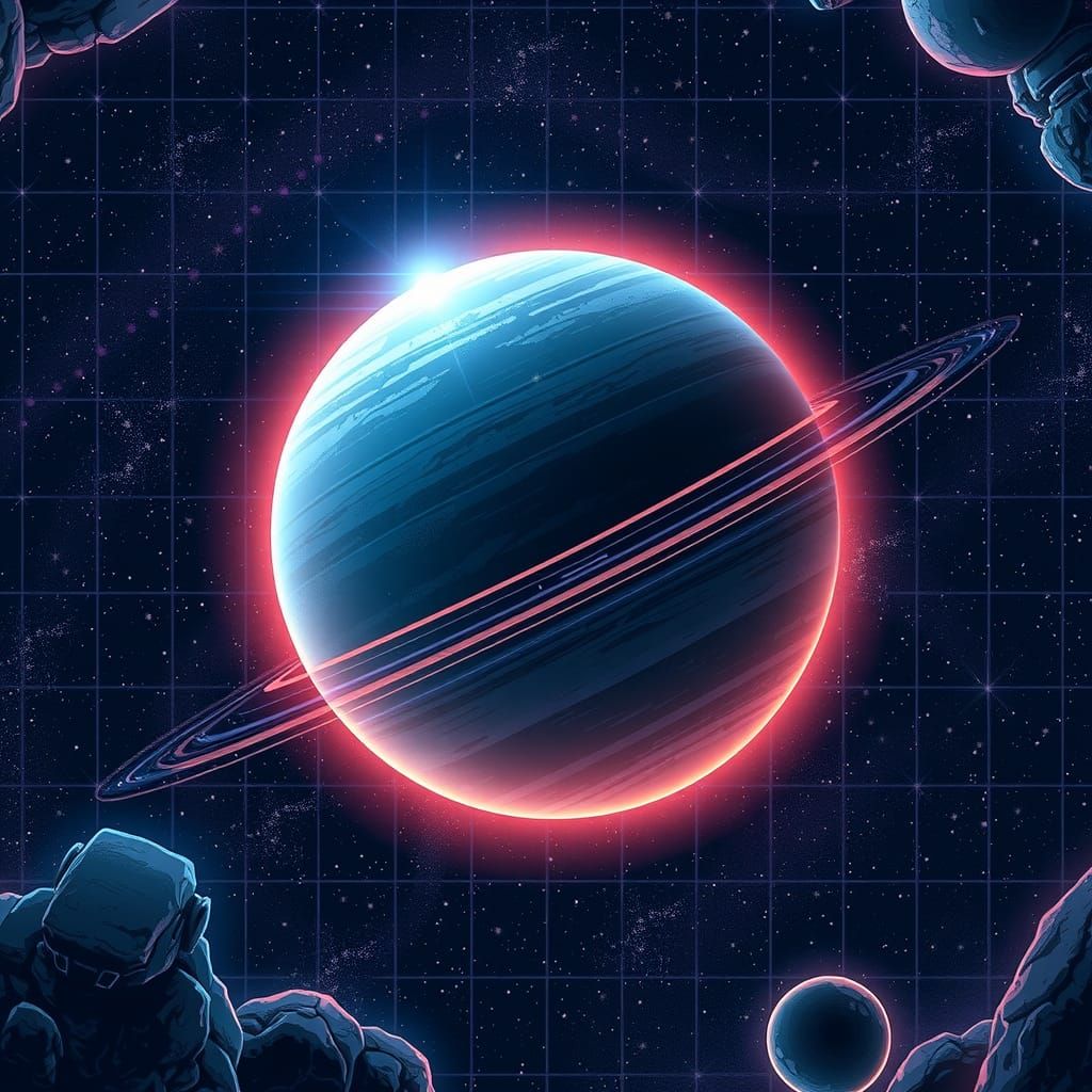 Planet 9 Rendered in Anime Style
