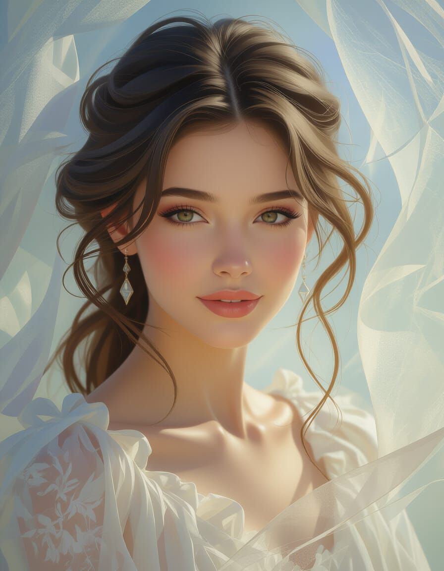 Fantasy Portrait: Sfumato, Organza, and Tenderness