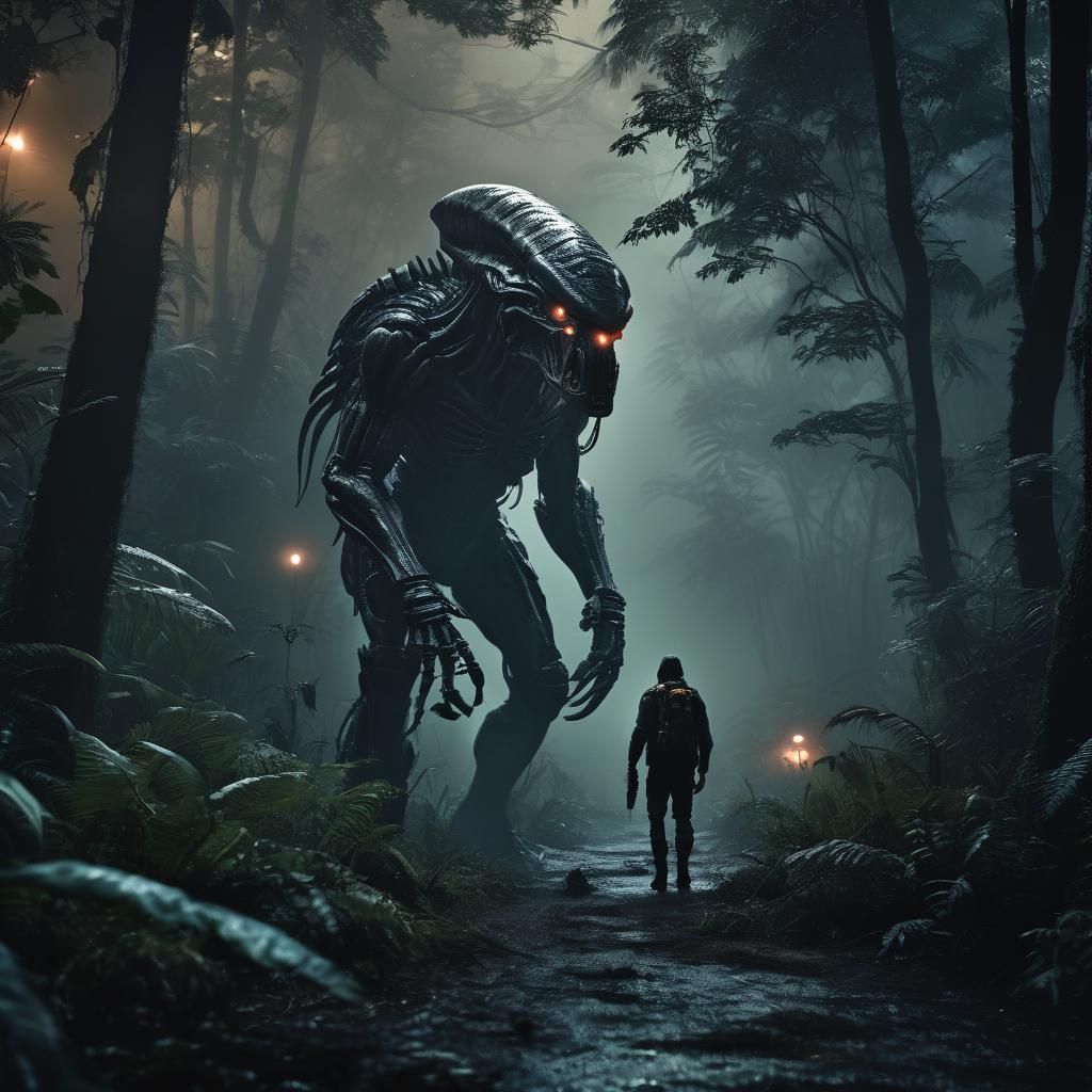 Alien vs Predator: Cinematic Jungle Hunt