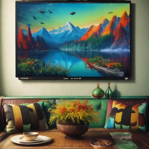 Vibrant Colorful Natural Elements in Photorealistic 3D