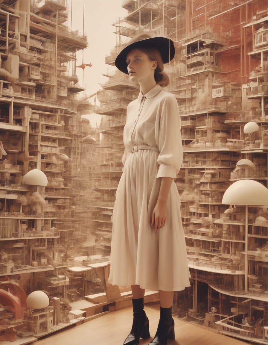 Surreal Constructivist Buildings in Industrial Assemblage