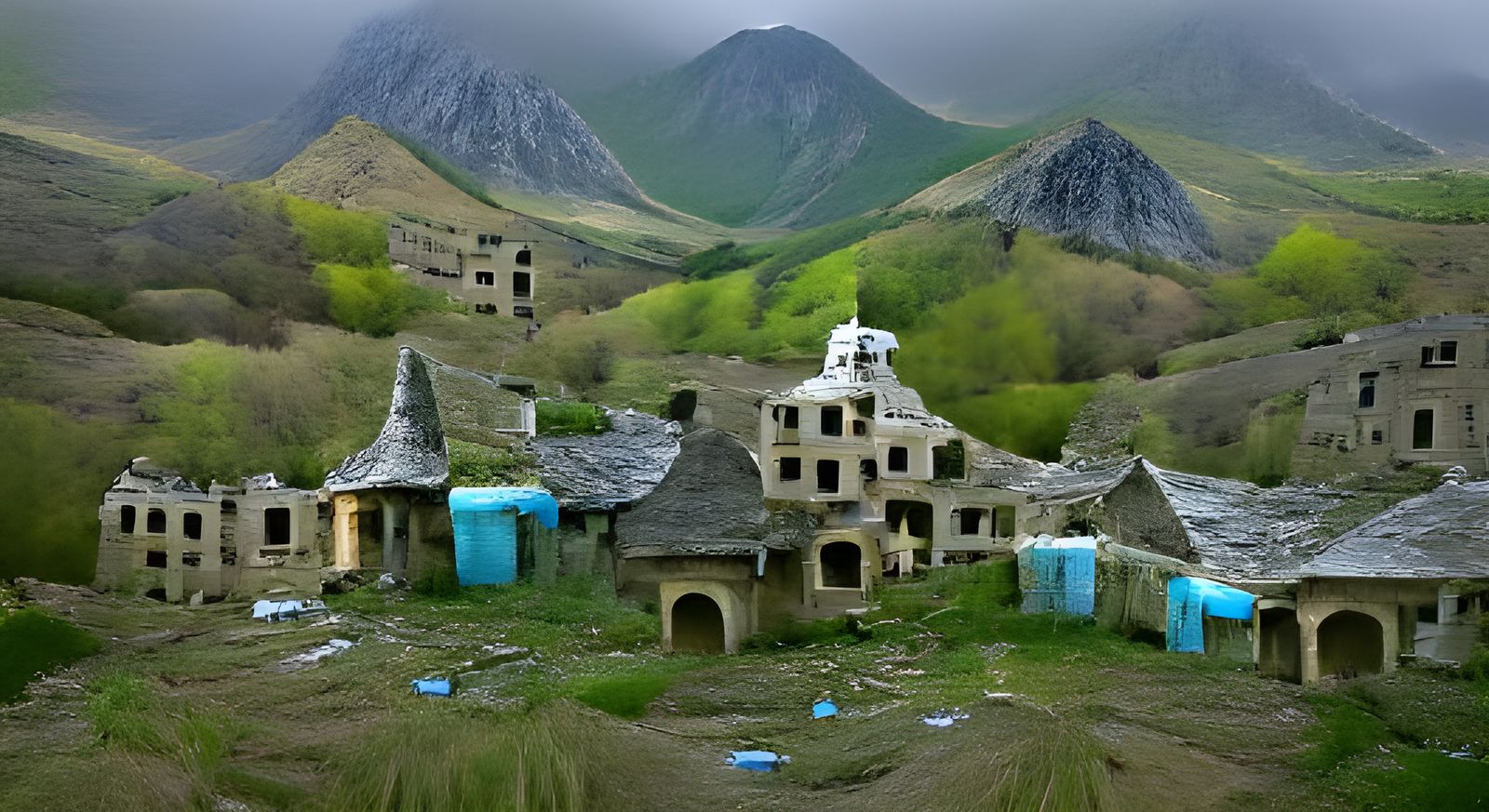 Abandoned Stone Village in Dagestan
