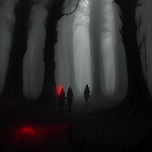 Sinister Skinwalker in Whispering Forest, Fantasy Art