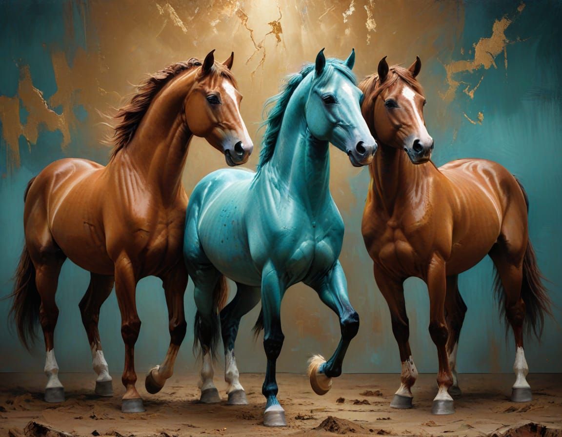Captivating horses in harmony