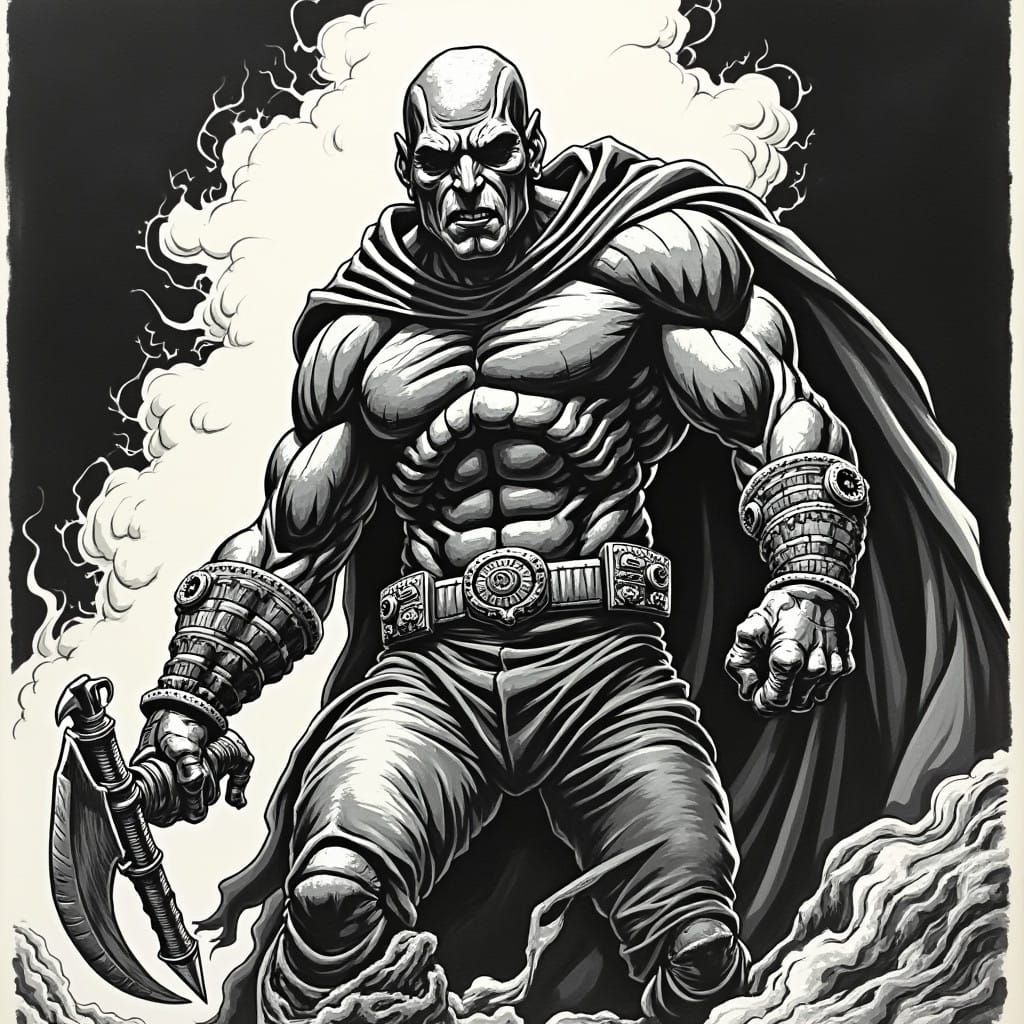 Grimdark Marvel Universe in Darkened Comic Book Style