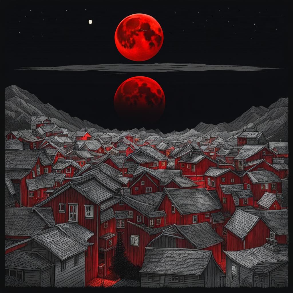 Eerie Blood Moon Illuminates the Night