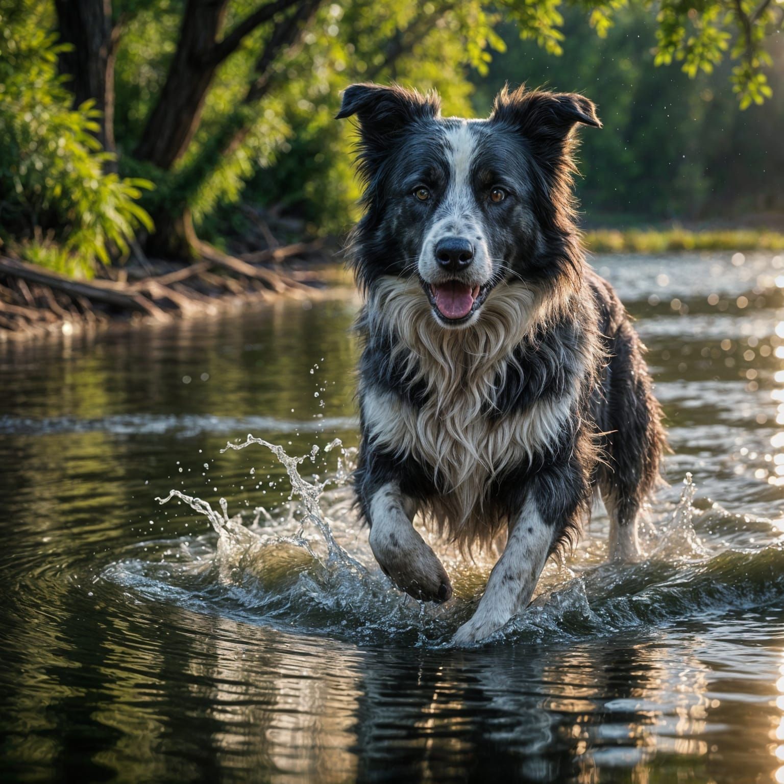Dramatic Border Collie Saves Drowning Man in Serene Lake Sce...