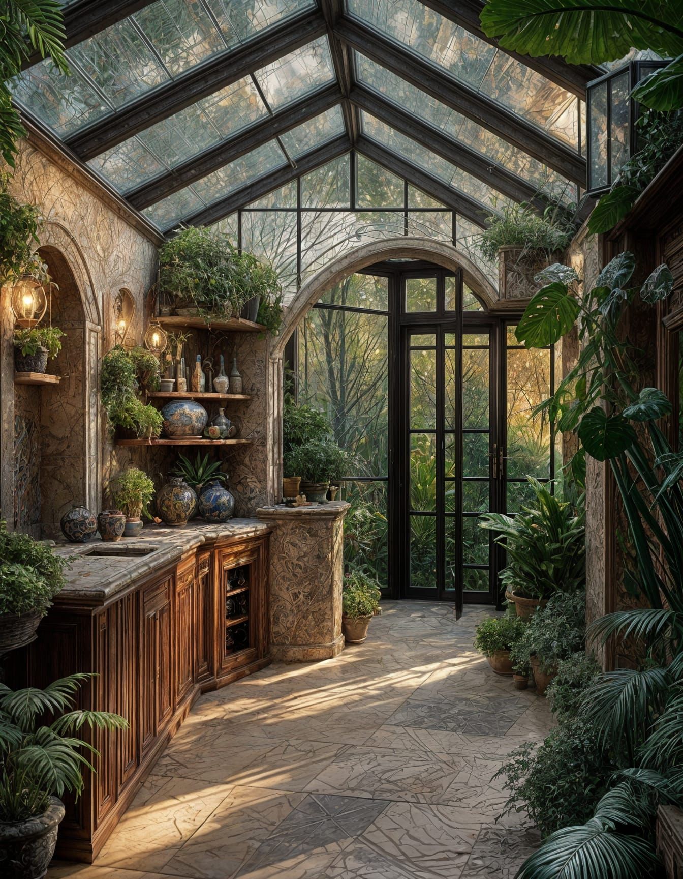 Elegant Fantasy Art in Rich Hyperdetailed Style