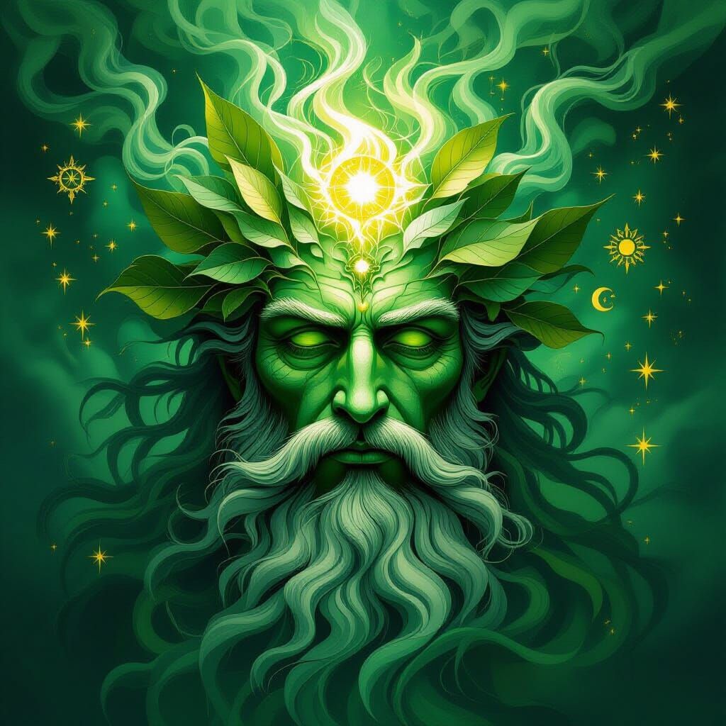 Kazr The Green Man Embodies Elemental Spirit
