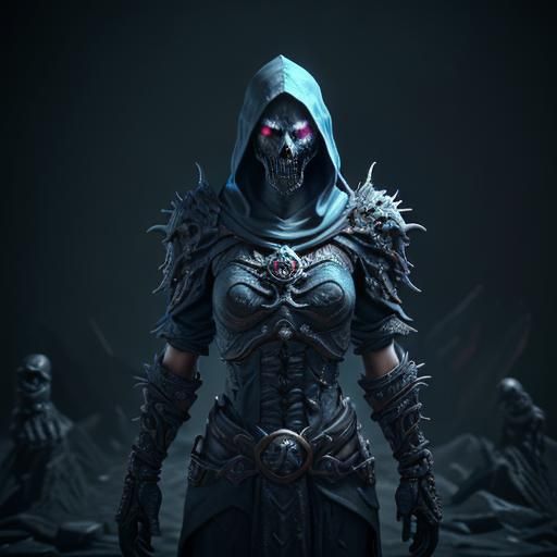 Epic Lich Render in 3D Game Style