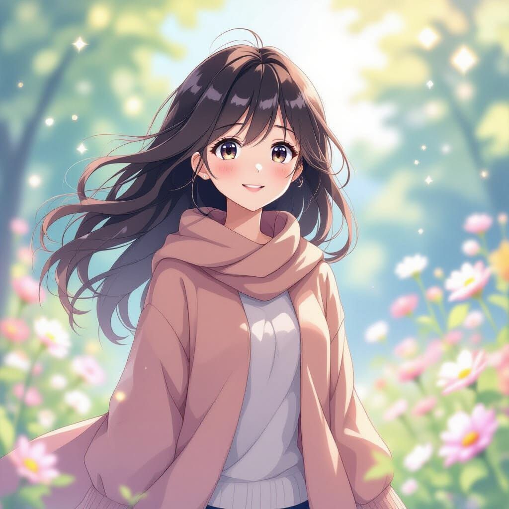 Cute Anime Girl in MAPPA Style