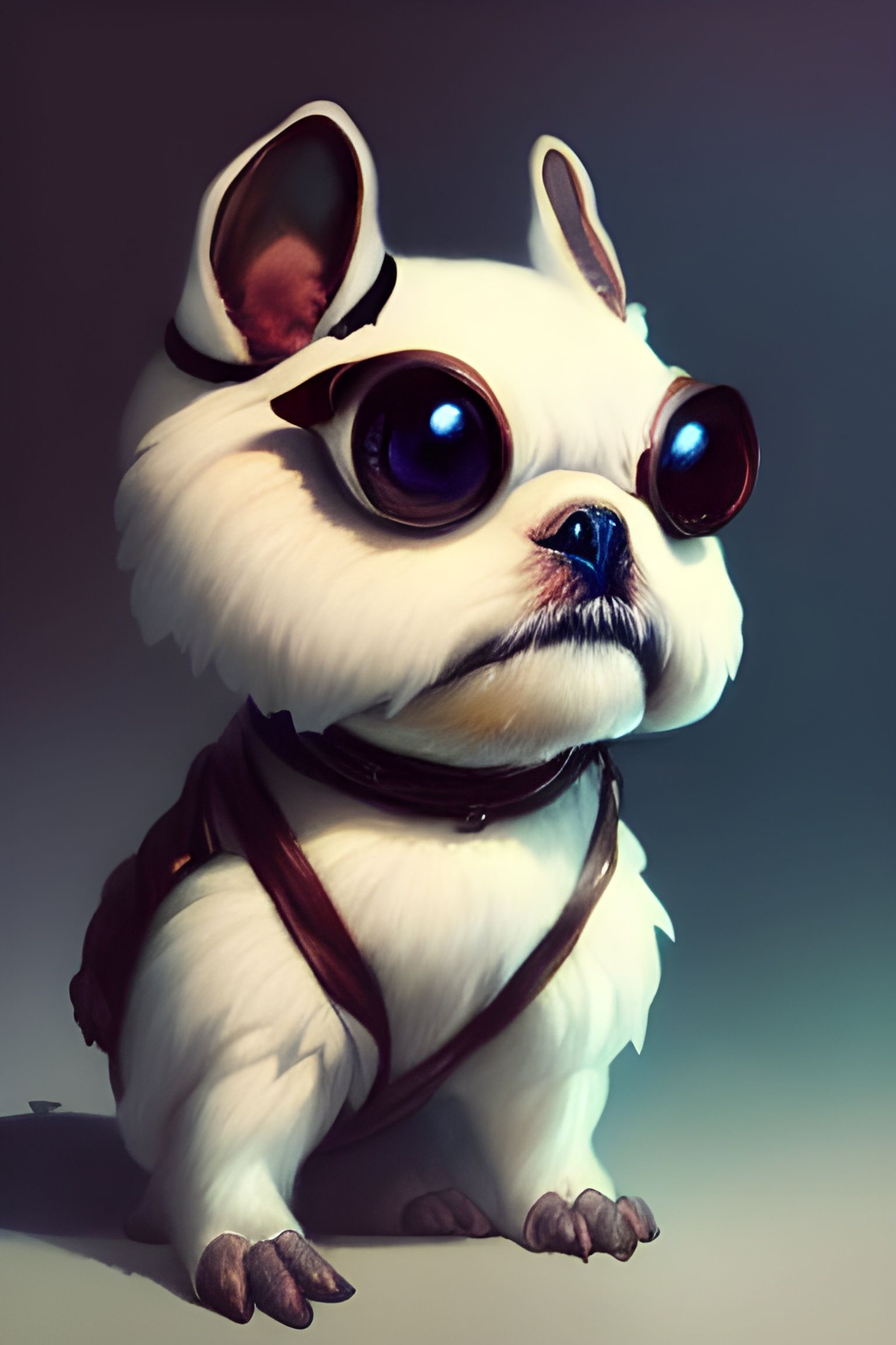 Cake Dog with Big Eyes: Artgerm Style