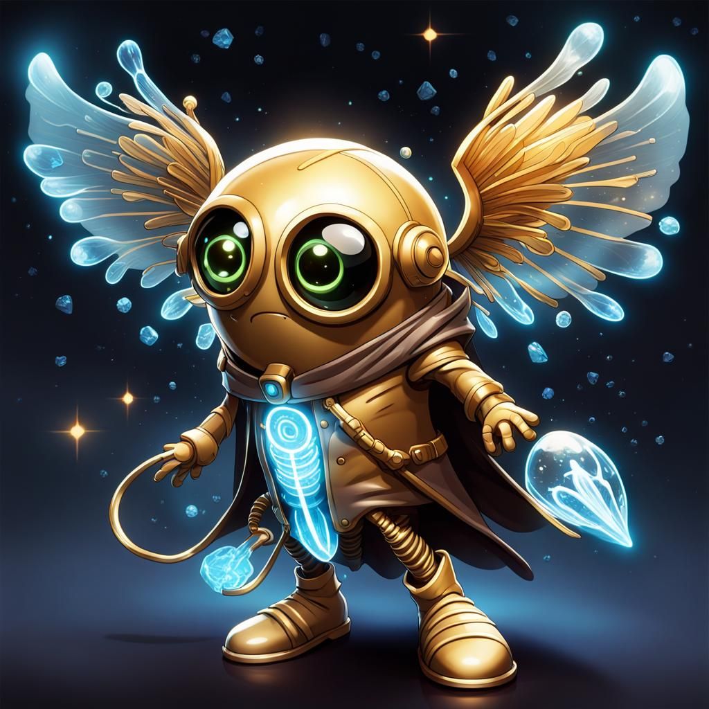 Bioluminescent Microbe Ami: Hyperdetailed Portrait in Unreal...