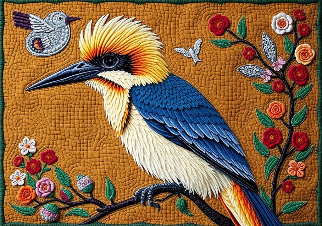 Kookaburra in Story Quilt Style