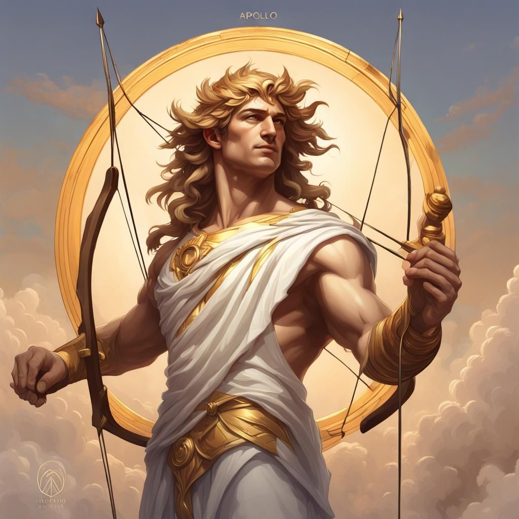 Apollo Portrait in Art Nouveau Style