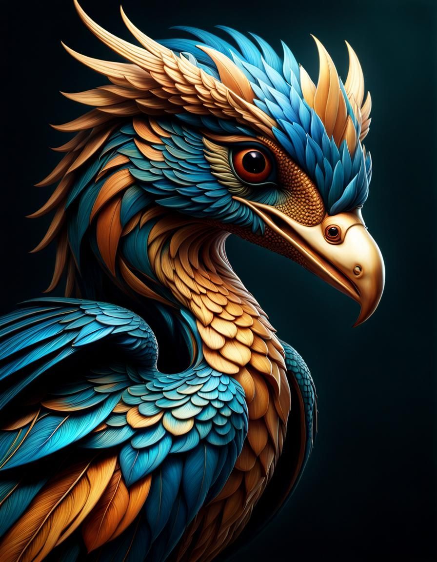 Mythical Scaled Creature in Enchanting Fantasy Art