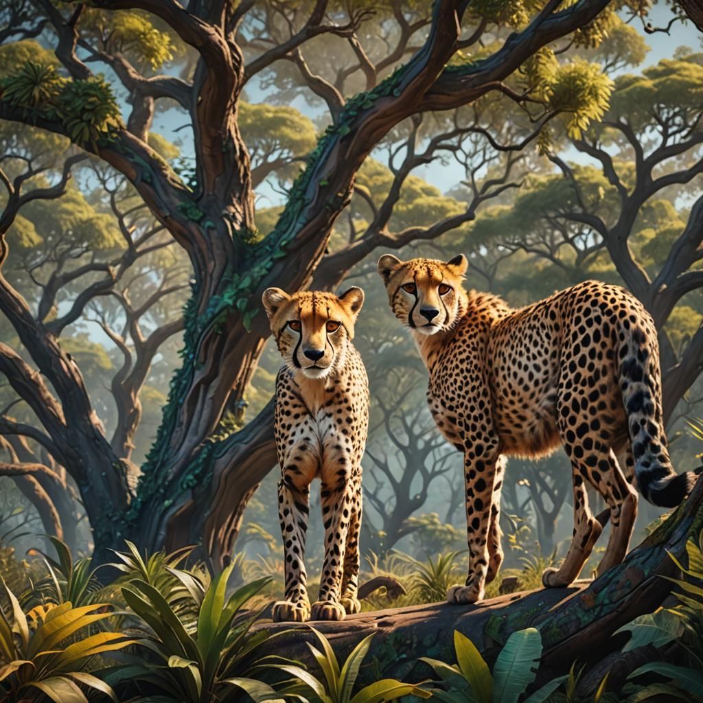 Vibrant Cheetah on the Savannah in 4K