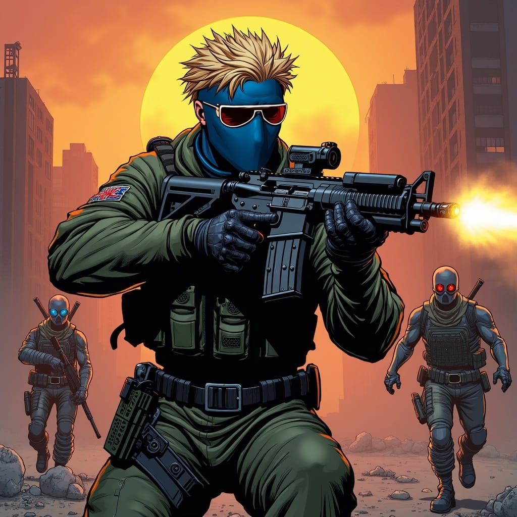 Lloyd Garmadon and Deadpool Fight Cyborgs in City