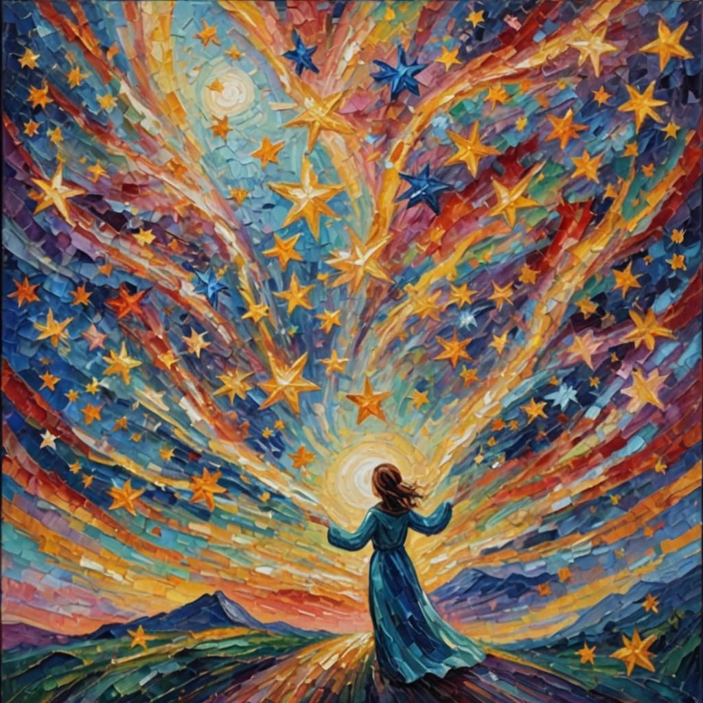 Eternal Star in Neo-Impressionist Expressionist Style