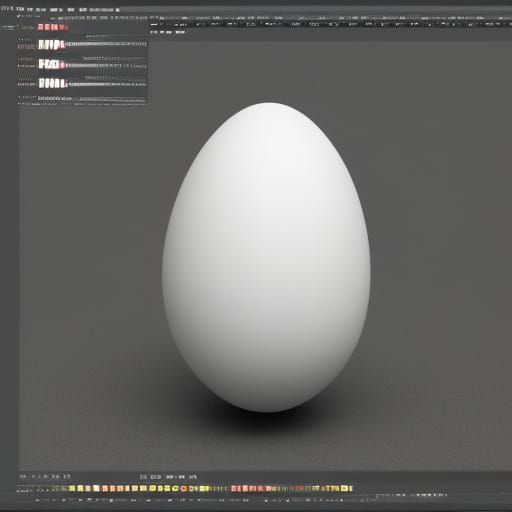 Egg with Dramatic 3D Shading on Artstation