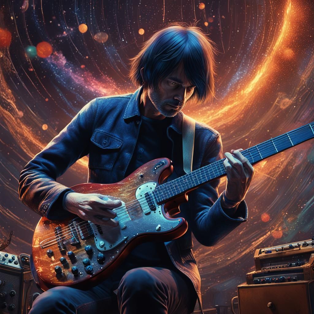 Musician in Time Warp: Detailed Matte Painting