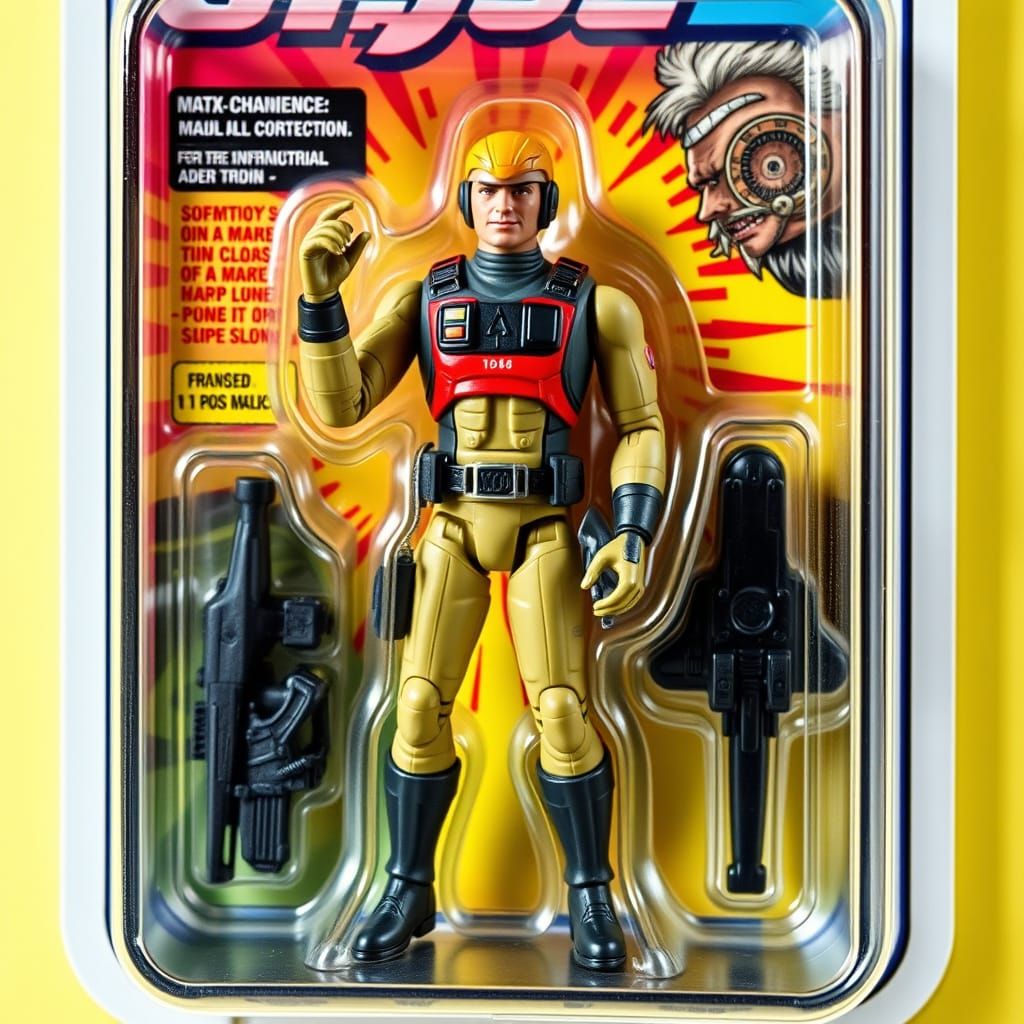 G I Joe Action Figure in Futuristic Toy Packaging