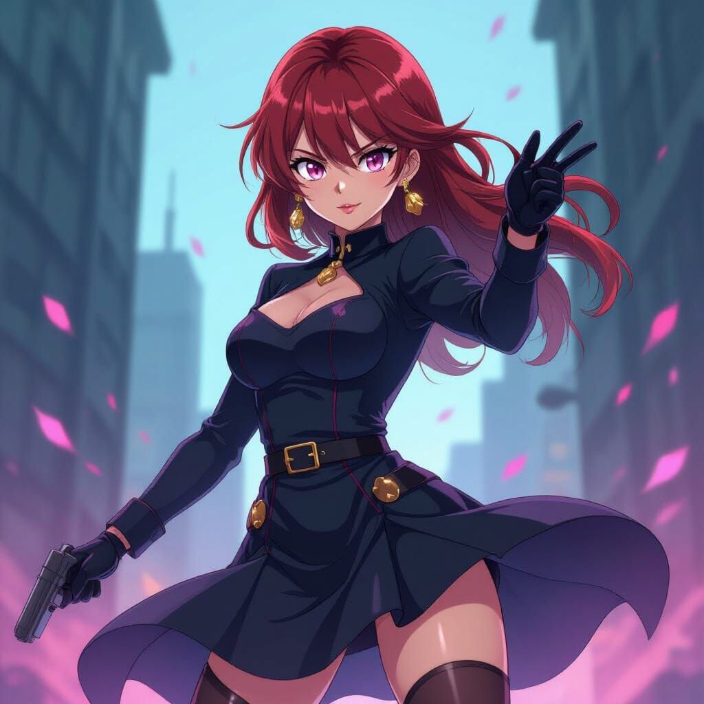 Anya Forger in Dynamic Anime Style by Studio Trigger