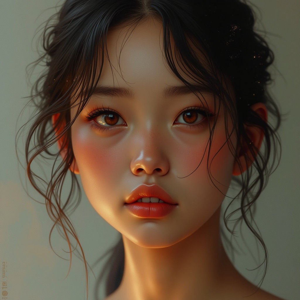 Expressive Portrait in Detailed Matte Painting Style