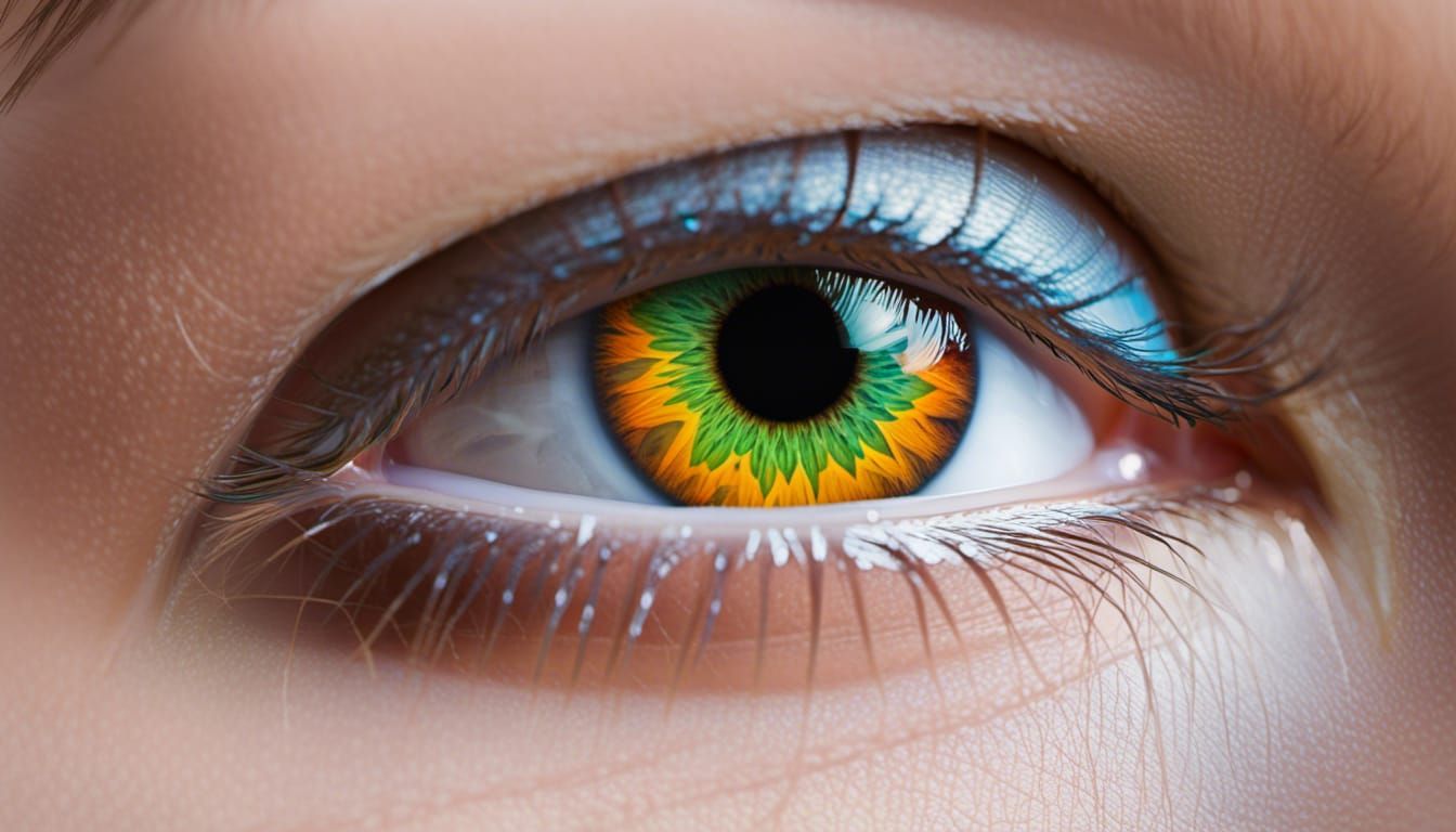 Beautiful Fantasy Sunflower Burst Pupil Eye - 3