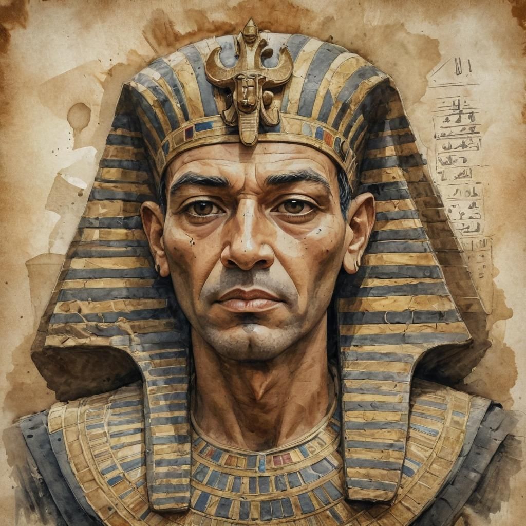 Eerie Close-Up Portrait of an Egyptian King
