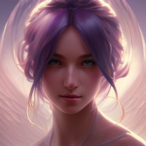 Angelic Fairy Portrait in Hyperdetailed Digital Art