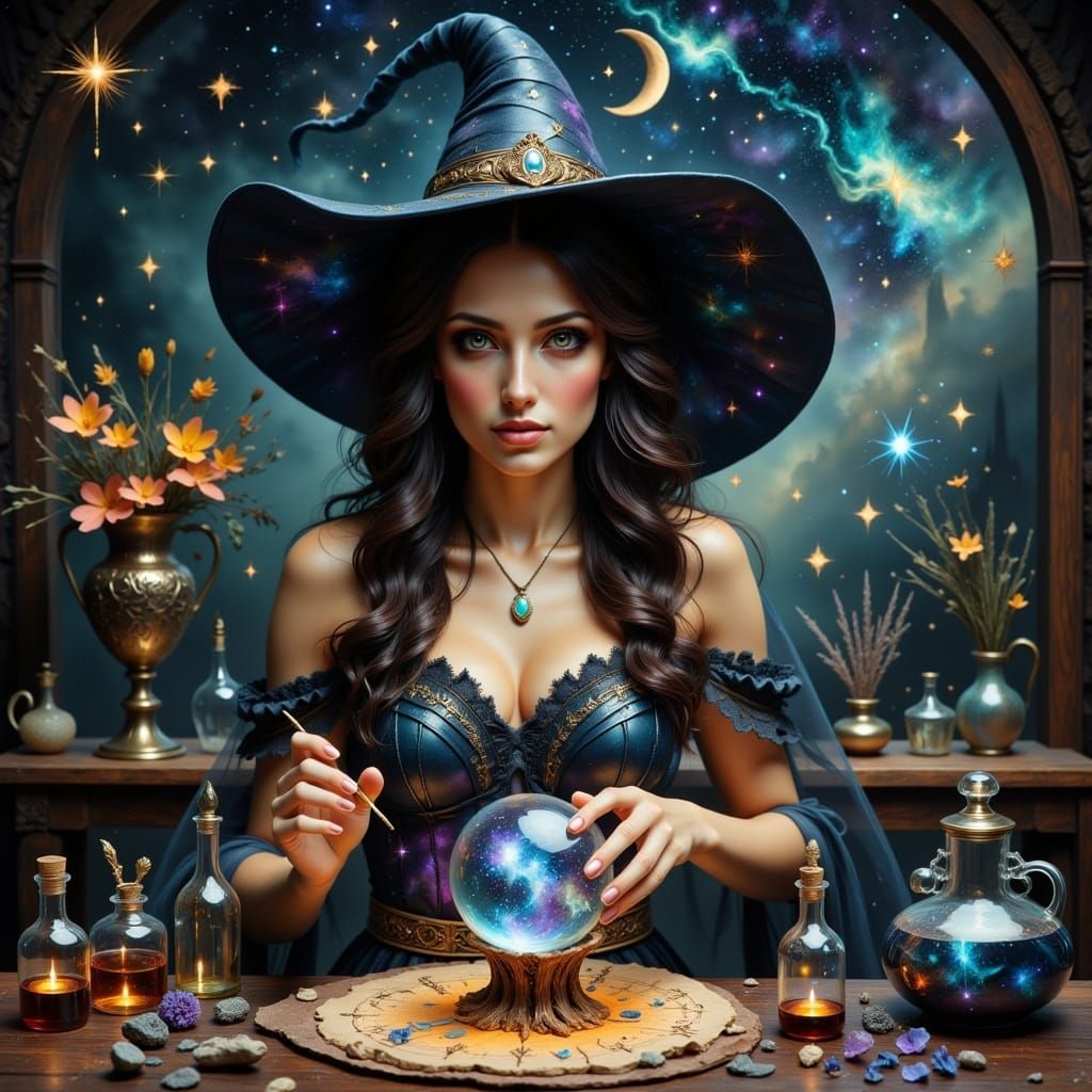 Surreal Witch Brews Cosmic Potions