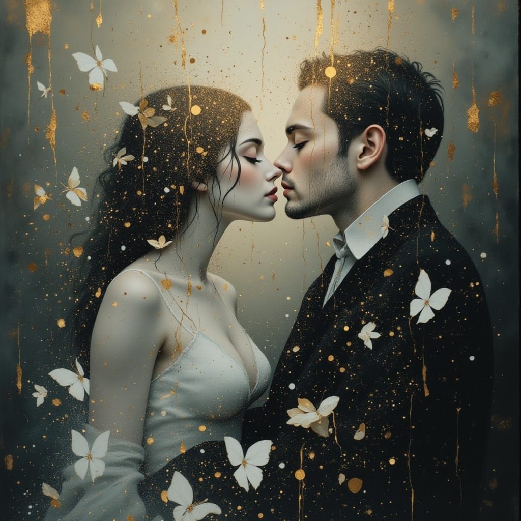 Abstract Oil Painting with Sharp Details