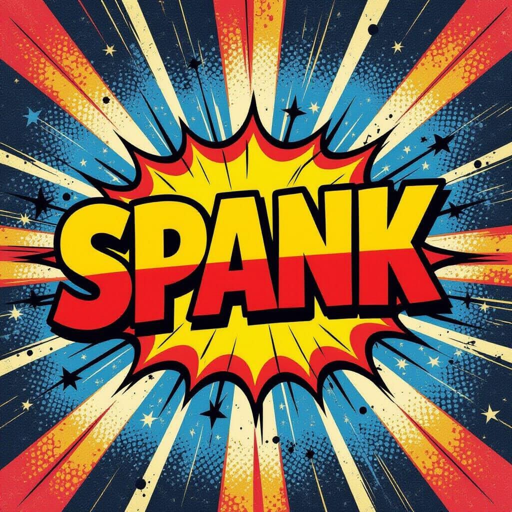 Explosive Chaos with Bold Graphic Lettering