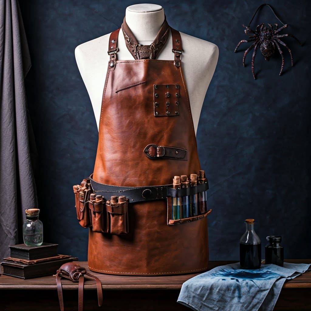 Alchemist Outfit with Potion Vials and Apron