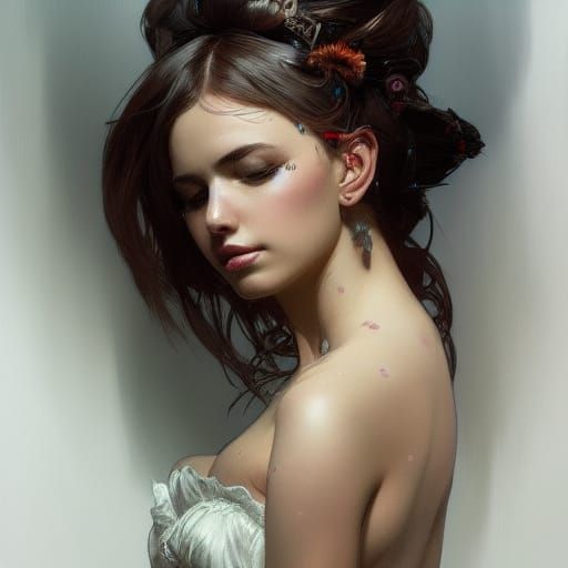 Detailed Corset Portrait in Hyperdetailed Style