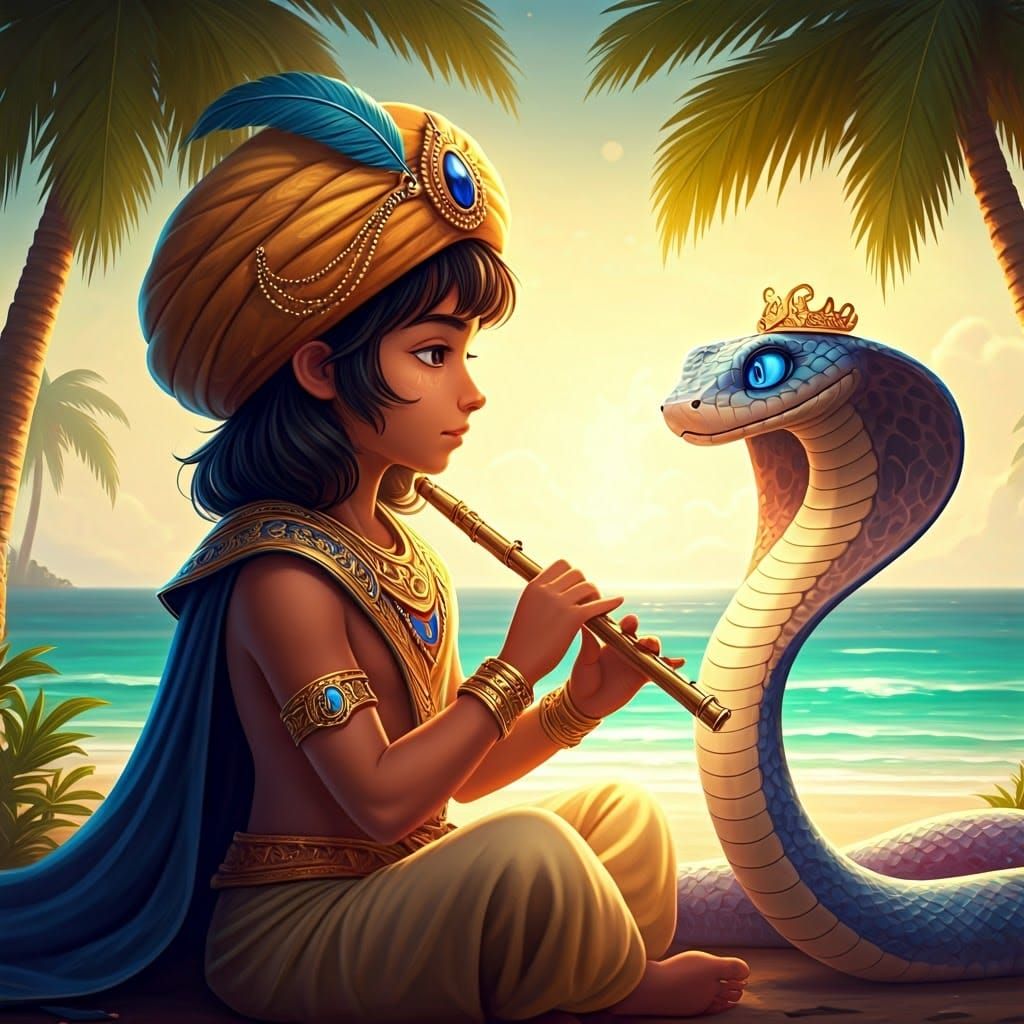 cartoon side view. From afar, you can see a beautiful, very ...