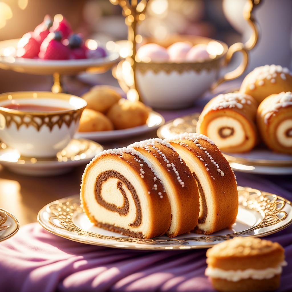 Brown Sugar Earl Grey Tea Cake Roll