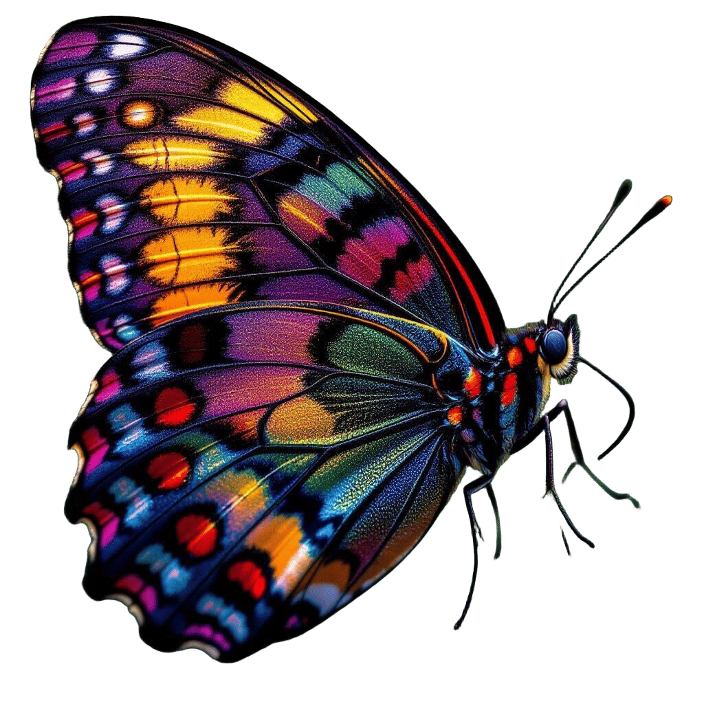 Butterfly Wing Close-Up: Hyperrealistic Iridescent Detail