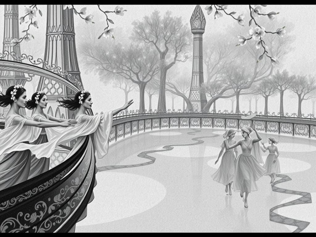 Ethereal Dance in a Mystical Forest