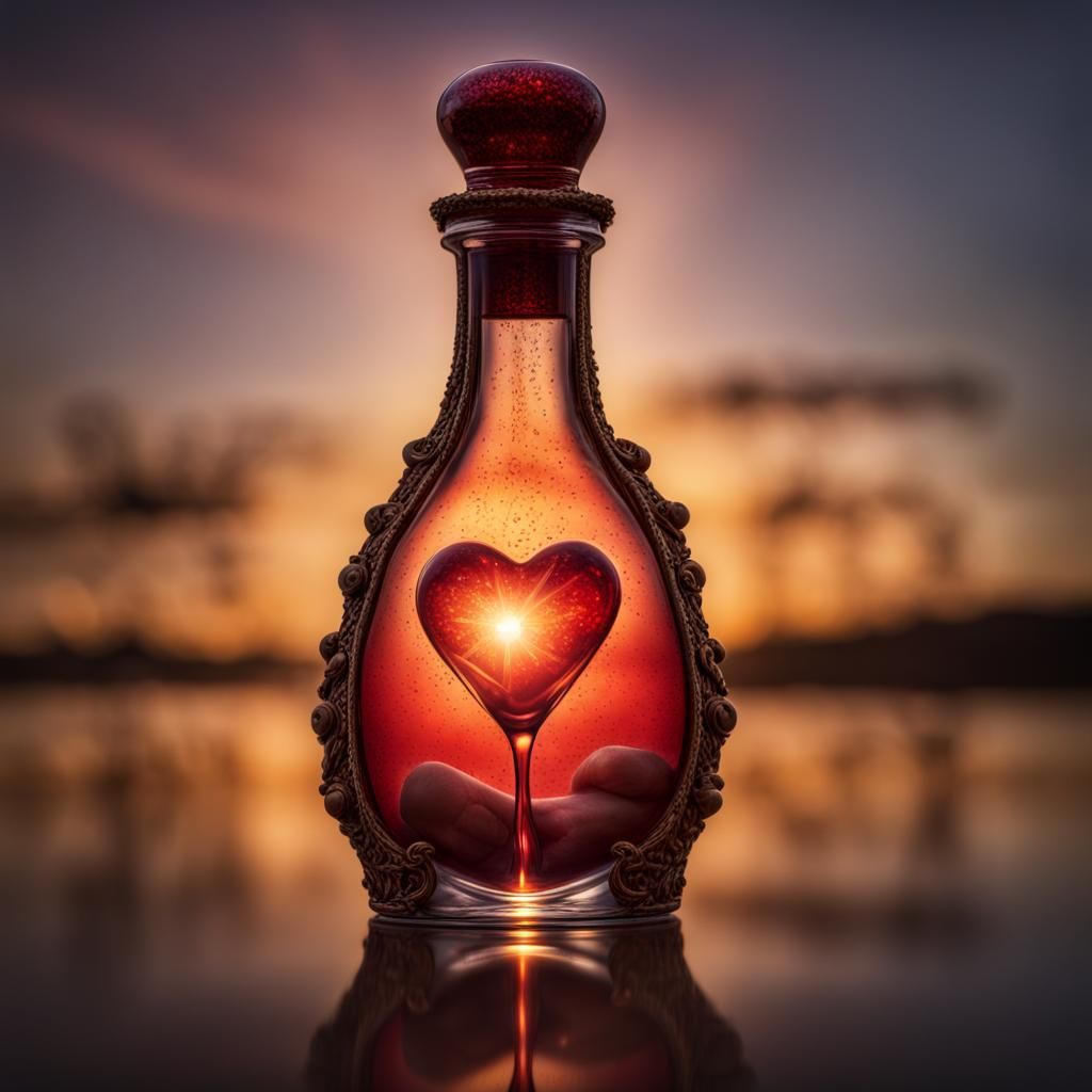 Love Potion in Hand-Shaped Bottle