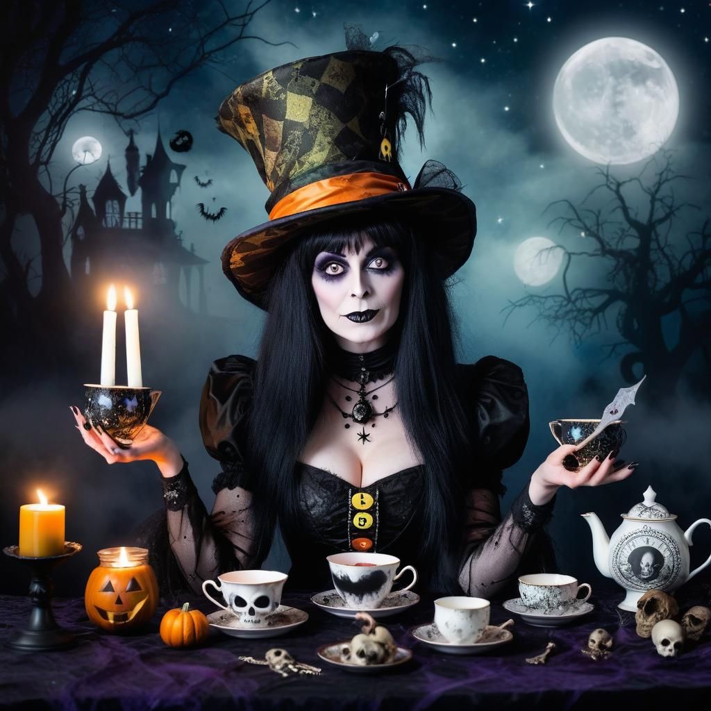 Elvira's Spooky Mad Hatter Halloween Tea Party