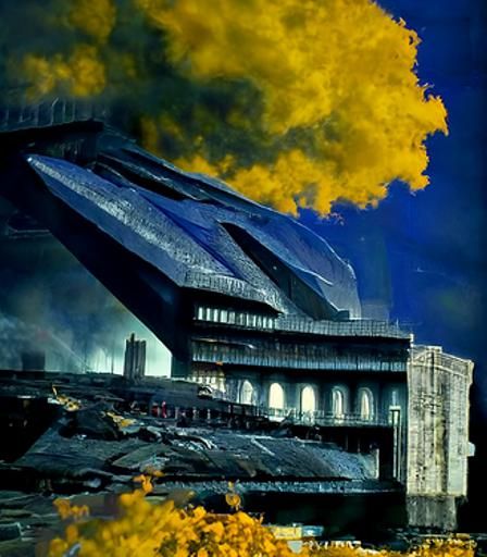 Dystopian Eternal Autocracy in Brutalist Style
