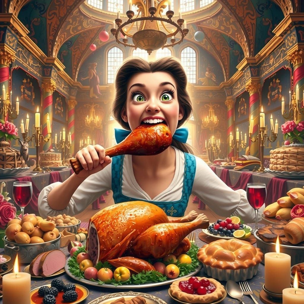 Belle Bites into a Medival Feast