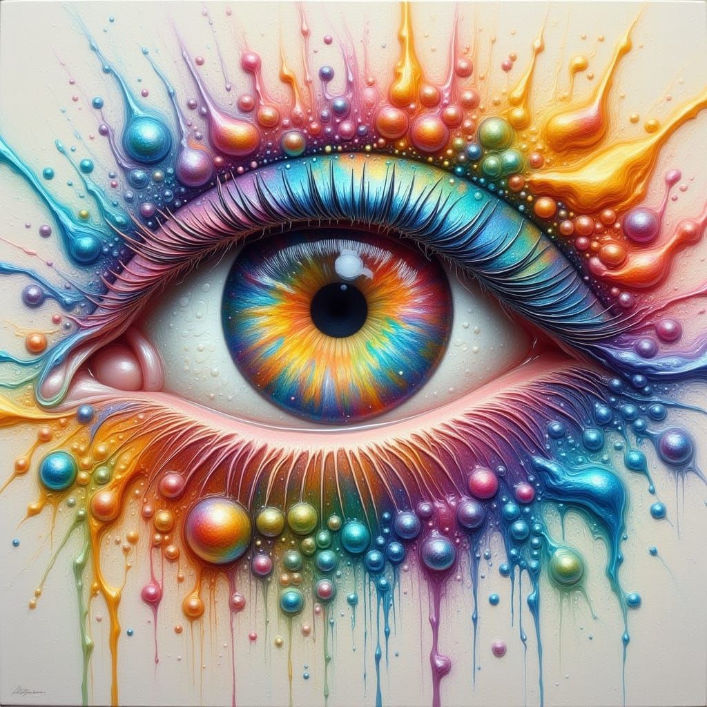 Surrealistic Abstract Art in Vibrant Colors